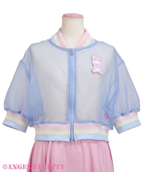 JELLY CANDY TOYS 白 サロペット Jelly Candy Toys Blouson by Angelic Pretty