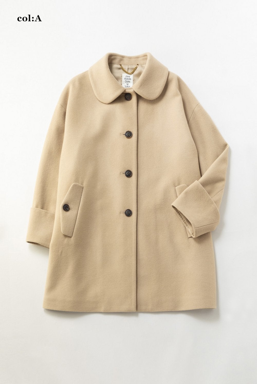 Lamb Melton Round Collar Coat by Jane Marple