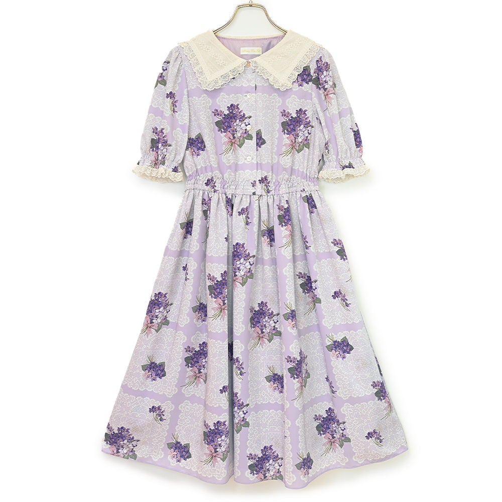 Violet Lace Square Collar OP (2025) by Melody BasKet