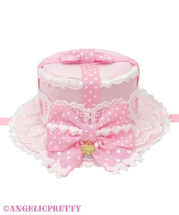 Airy Heart Gift Ribbon Mini Hat by Angelic Pretty