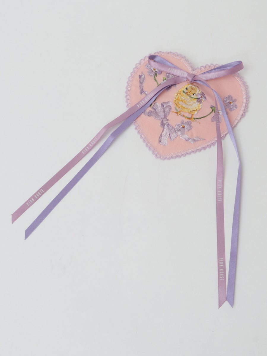 Little Violet Embroidery Heart Patch by Pink House