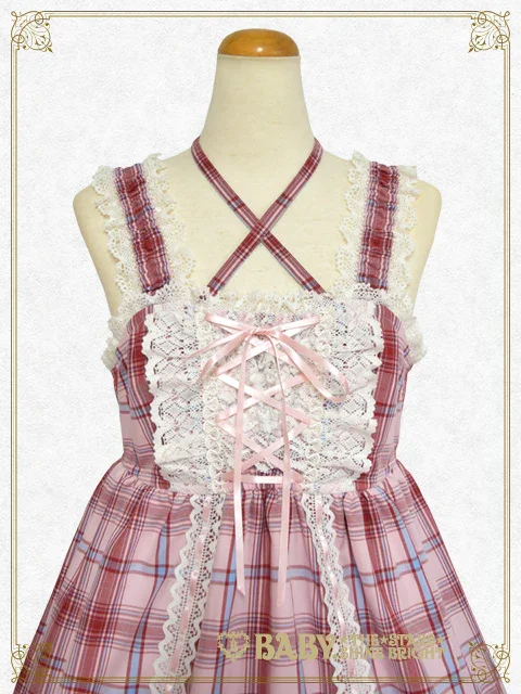 Tartan Check Babydoll JSK & Princess Drop Headdress Set (2023) by