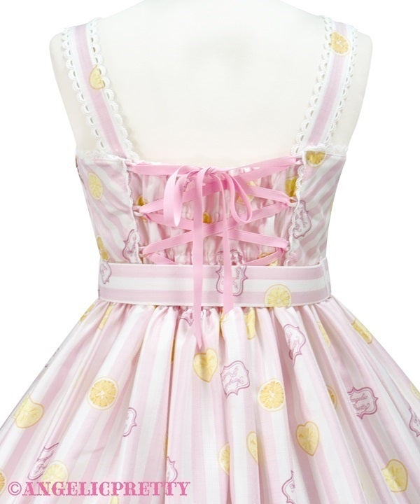 Delicious Lemonadeジャンパースカート　ピンク Delicious Lemonade JSK by Angelic Pretty