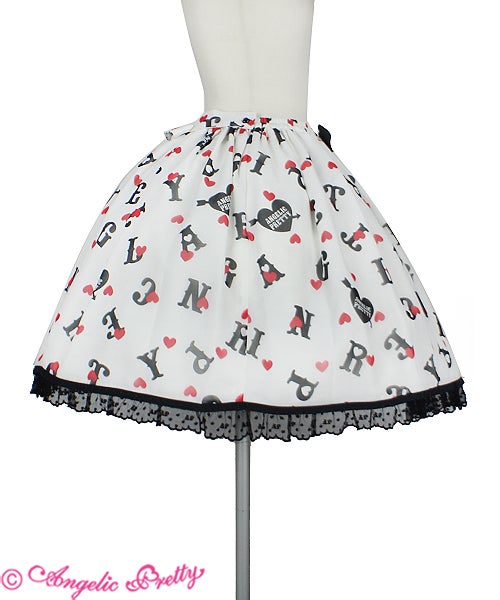 Letter Doll Skirt by Angelic Pretty