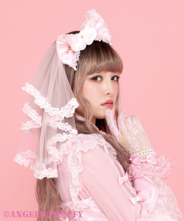 Angelic Pretty Cat's Masqueradeカチューシャ ラベ Masquerade Cat Head Bow by Angelic Pretty