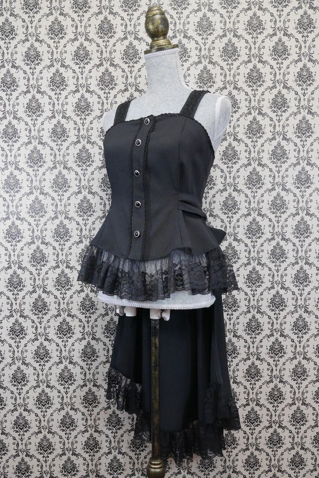【美品】 MIHO MATSUDA ミホマツダ ベスト・ルブール ブラック Black and White Mani Vest by Miho Matsuda