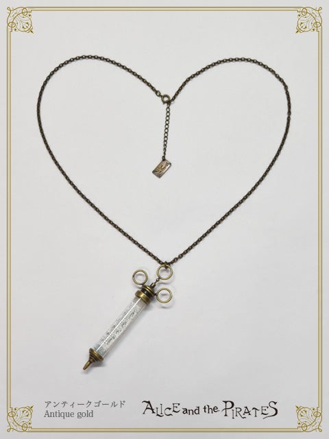 Heart-filled Syringe Necklace by Alice and the Pirates