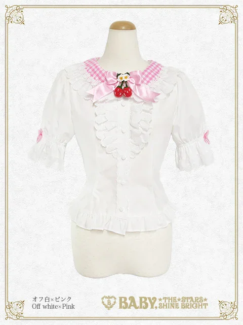 Swinging Strawberry's Happy Berry Present Gingham Blouse by Baby