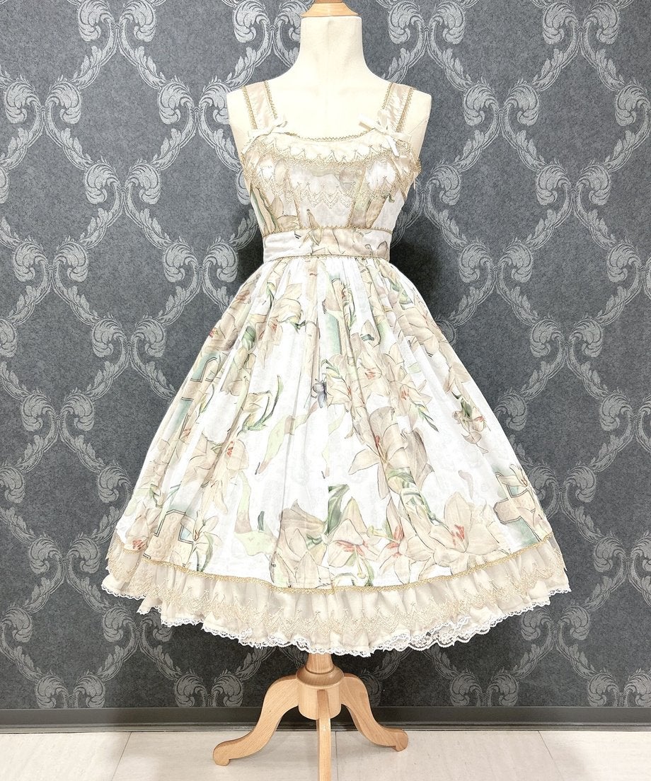 週末値下【新品】rosymonster flutter lily tunic 白 Lily Cross High Waist JSK by Triple Fortune