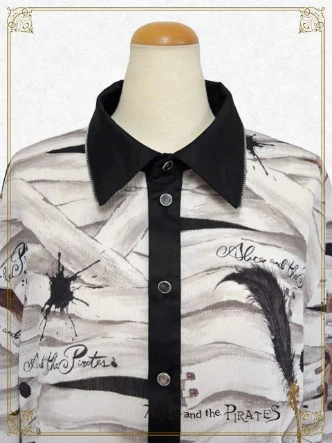 A/P Wolf the ripper柄BIGシャツ ブルー Wolf the Ripper BIG Shirt by Alice and the Pirates