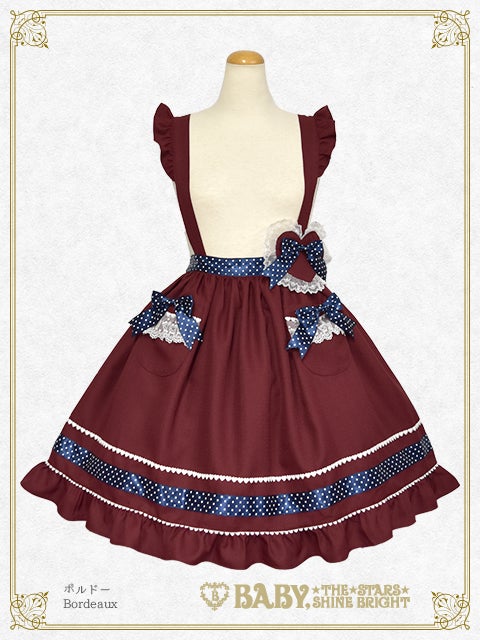 ねこみ様♡杢ブラウン Neko Kumya Dot Ribbon Skirt by Baby, the Stars Shine Bright