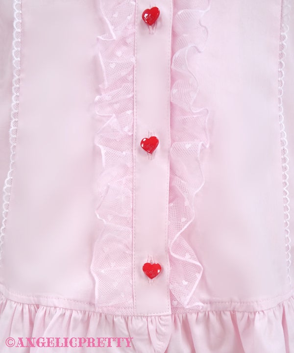 Frill Heart Sleeve Blouse by Angelic Pretty