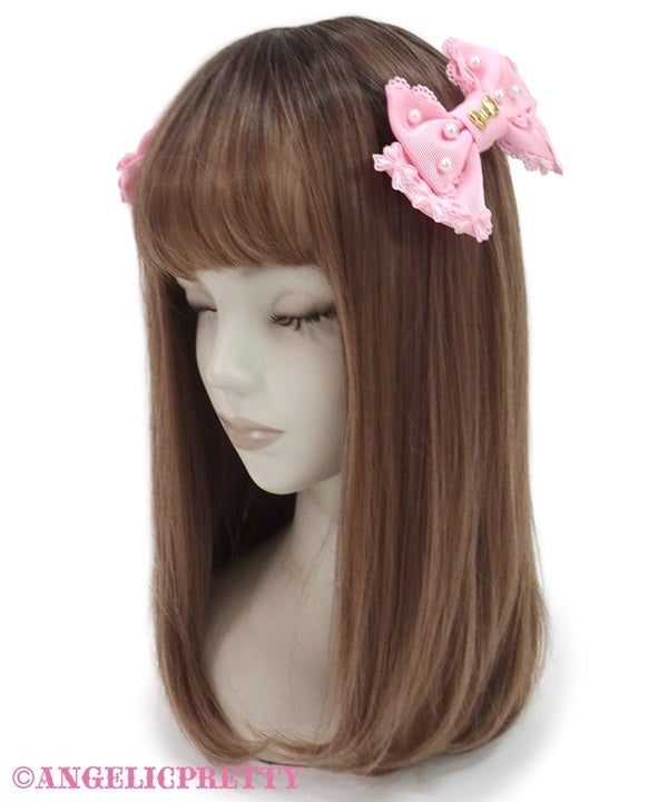 Dolce Pearl Ribbon Clip Set (2024) by Angelic Pretty