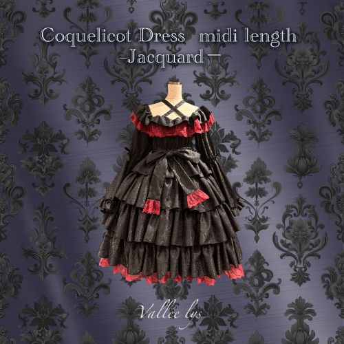 Coquelicot Dress ミディ丈 ジャガATELIER PIERROT Coquelicot OP (Midi Length Jacquard) by Atelier Pierrot