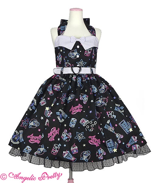 アンジェリックプリティ Neon Star Diner ジャンパースカート コン Neon Star Diner JSK by Angelic Pretty
