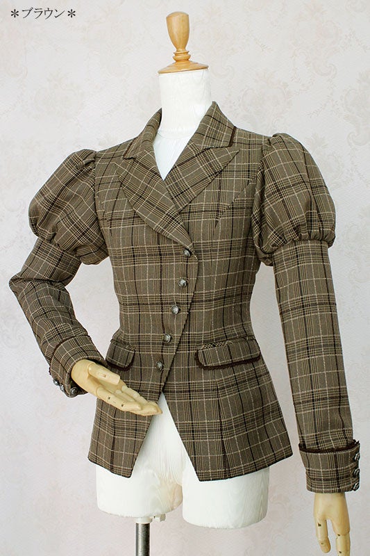 Horse Riding Check Jacket by Victorian Maiden