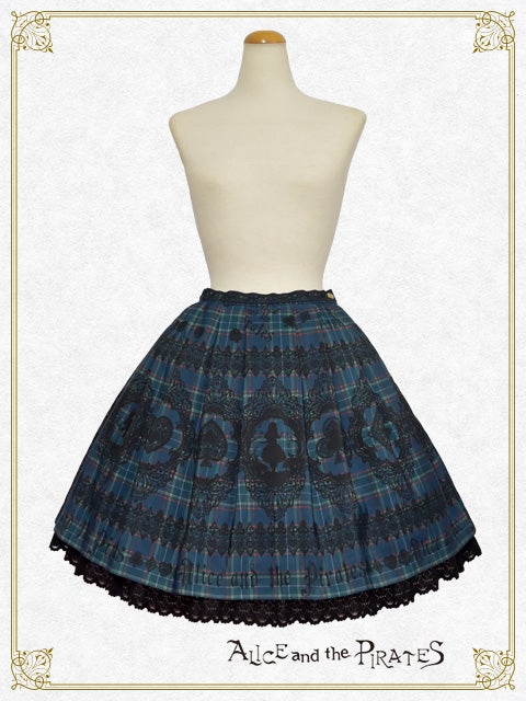 Alice's Cards Lace Tartan Check Pleated Skirt by Alice and the Pirates