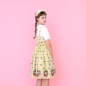 Strawberry Check Camisole JSK by Emily Temple Cute