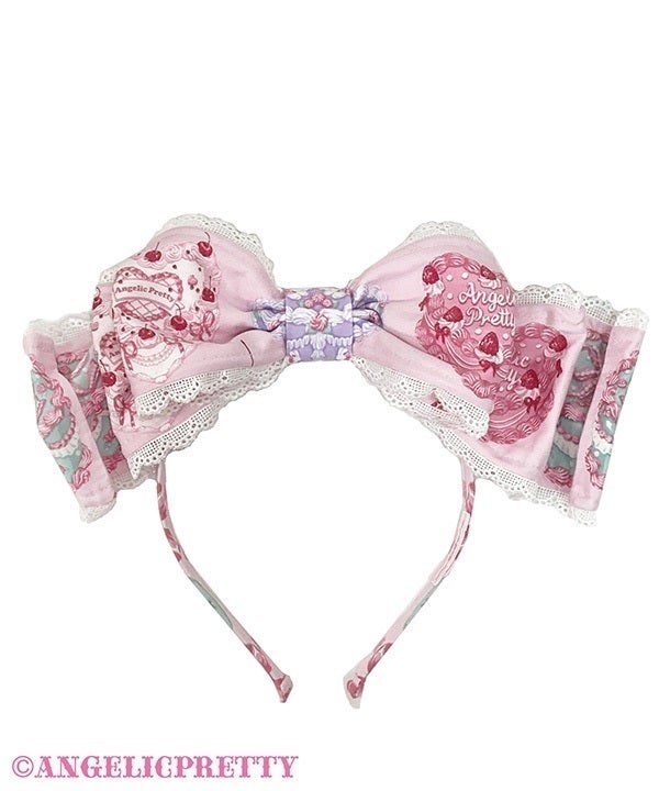 Happy Cakes Head Bow (2026) by Angelic Pretty