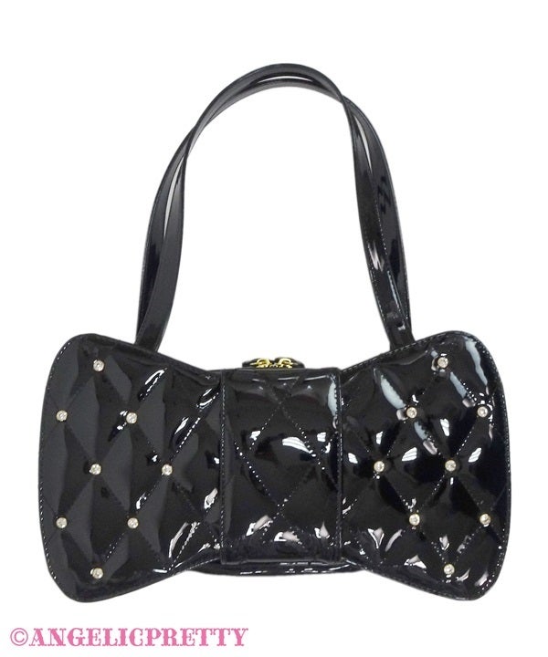 Quilted Gem Ribbon Bag by Angelic Pretty
