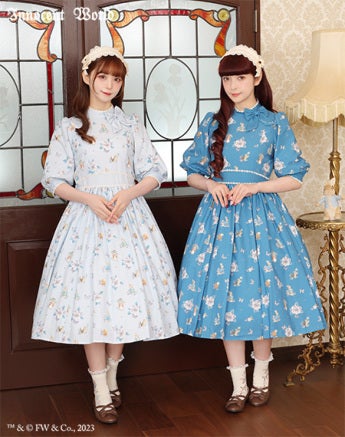 Innocent World ピーターラビット小花レースOP　ブルーグリーン Peter Rabbit Small Flower Lace OP by Innocent World
