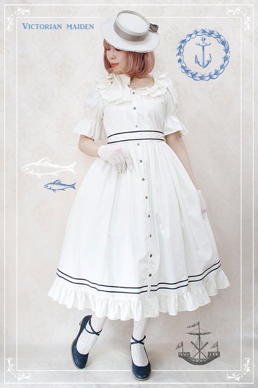 Marine Royal Blouse OP by Victorian Maiden