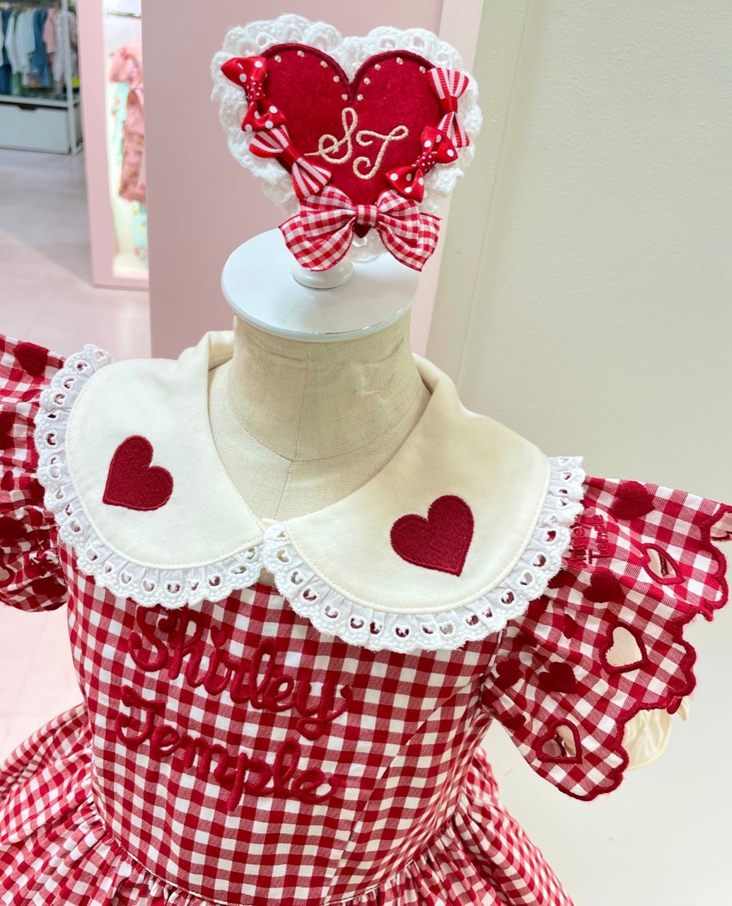 Heart Scalloped Gingham JSK (Sogo Seibu Limited) by Shirley Temple