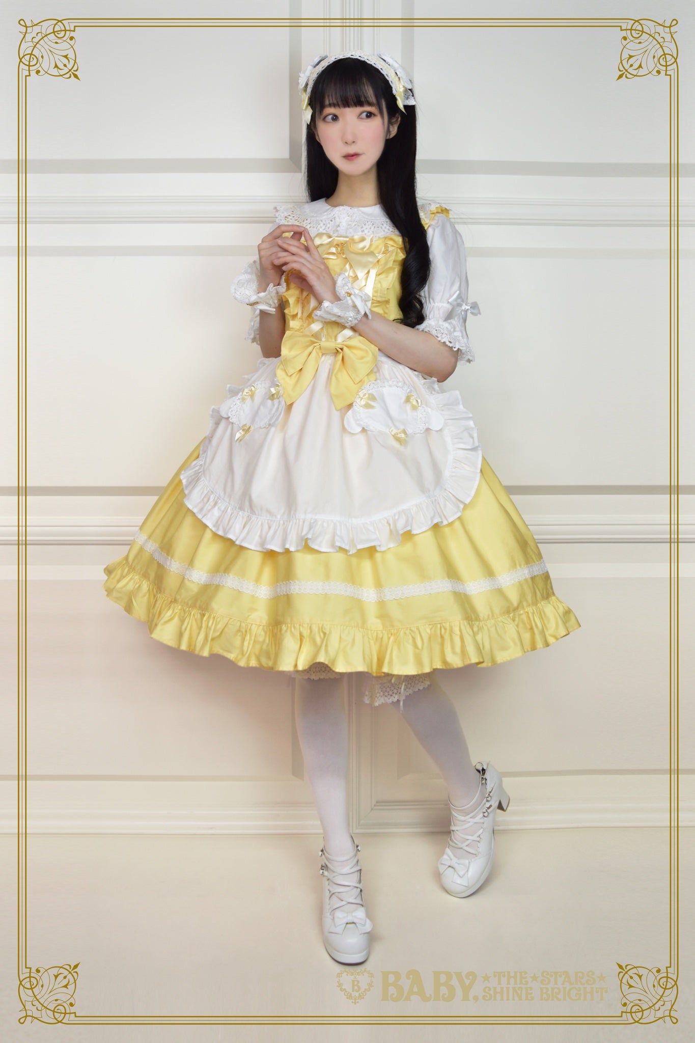 Usakumya Sweet Cafe JSK and Flower Lace Petit Ribbon Headdress Set