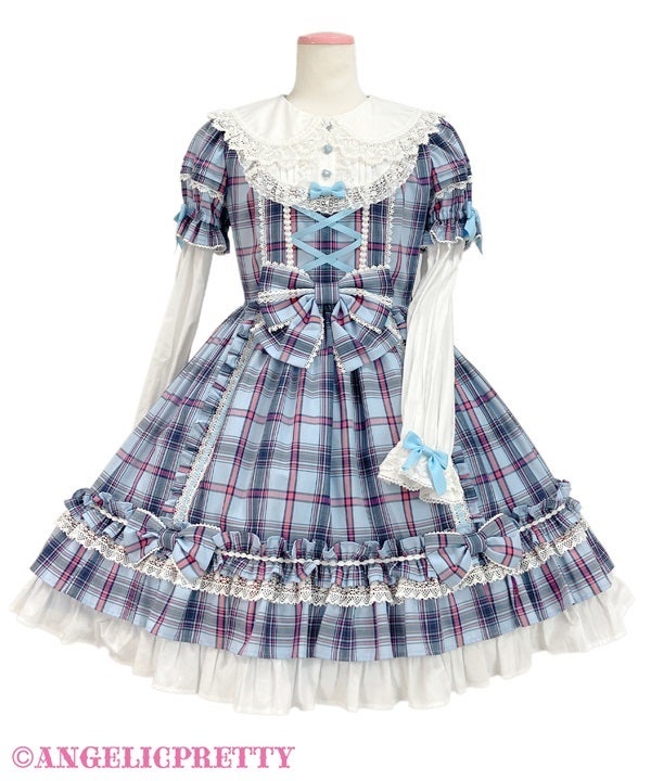 Dolly Girl Detachable Sleeves OP (Tartan) by Angelic Pretty