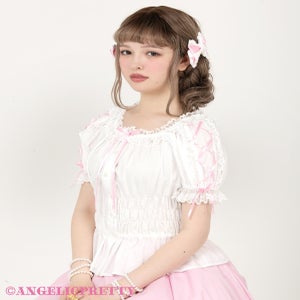 Lace-up Off-Shoulder Blouse by Angelic Pretty