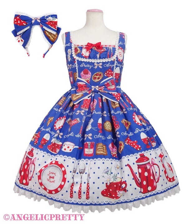 Angelic Pretty French Cafe 切替ジャンパースカート French Cafe Switching JSK Set [Laforet Grand Bazar Special] by