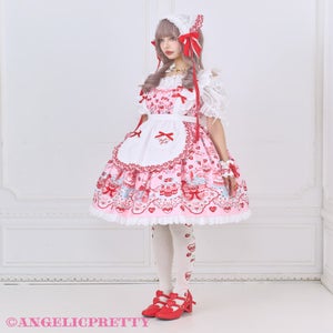 Strawberry Cake Party Shirring JSK by Angelic Pretty