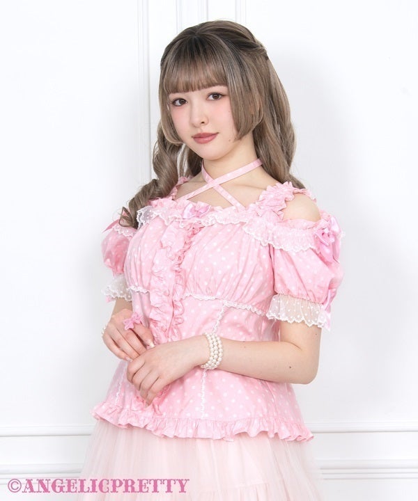 Polka Dot Shirring Blouse by Angelic Pretty Polka Dot Shirring Blouse by Angelic Pretty