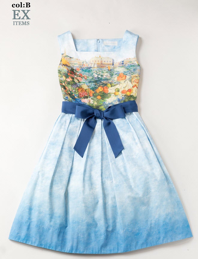 Beautiful Painting Square Neck JSK by Jane Marple