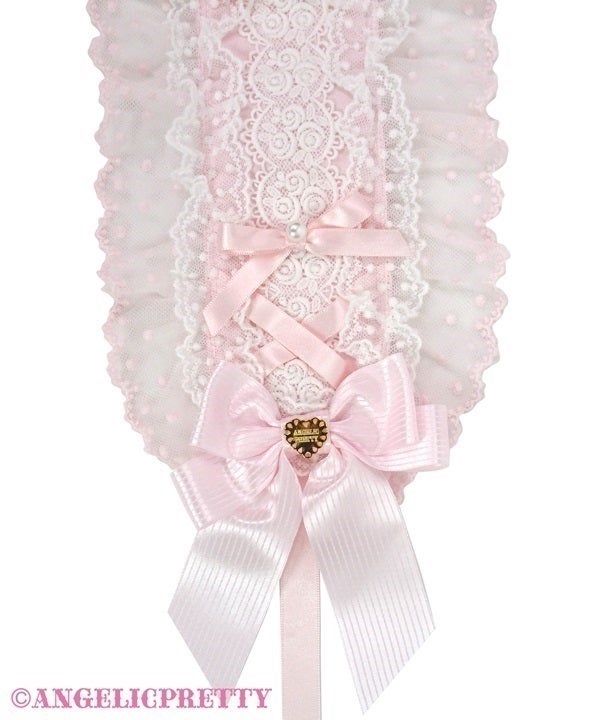 Lace Heart Charm Rose Lace Headdress (2024) by Angelic Pretty Lace Heart Charm Rose Lace Headdress (2024) by Angelic Pretty