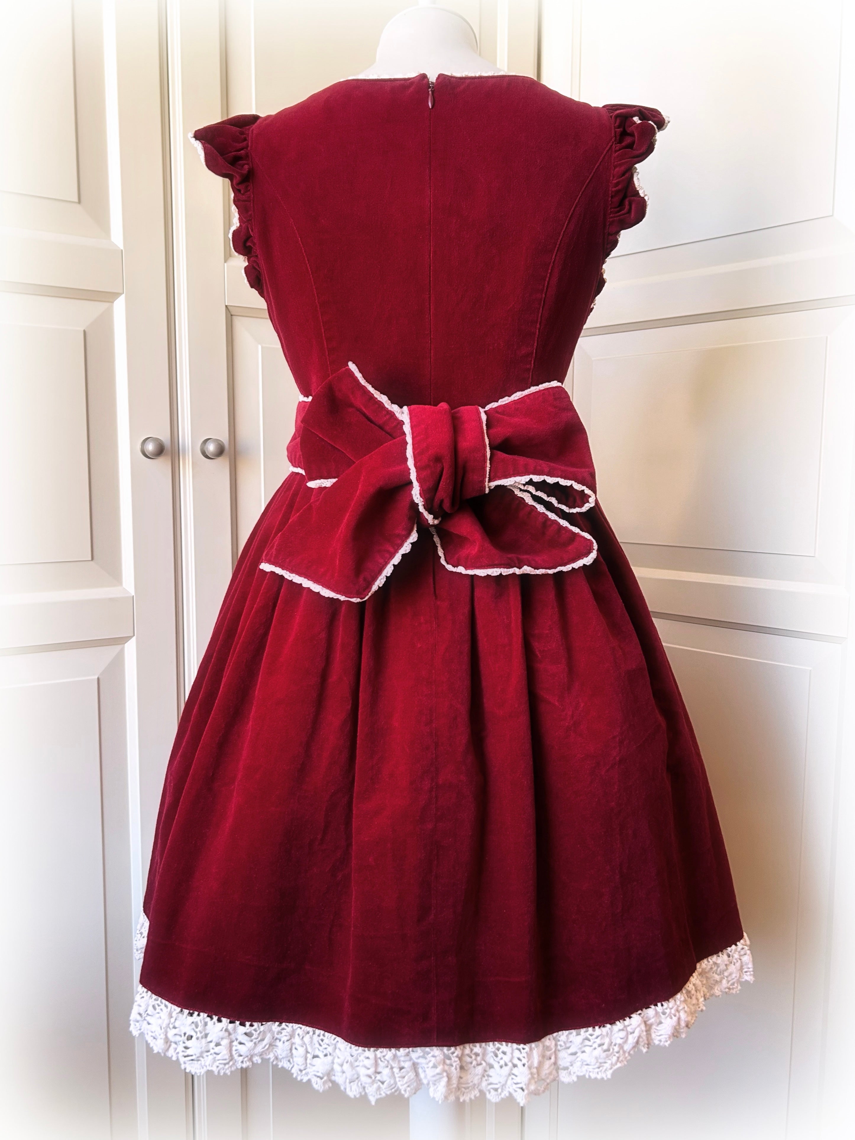 Lace Up Front Velveteen JSK by Metamorphose Temps de Fille