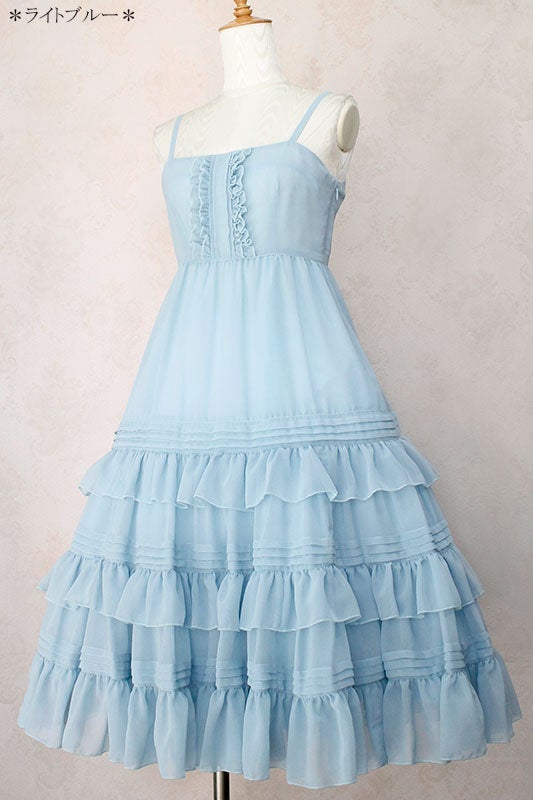 Shirring Chiffon Long Under JSK (2021) by Victorian Maiden