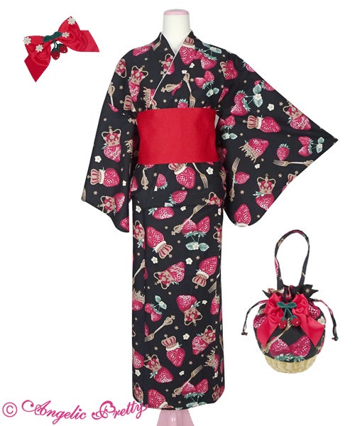 Angelic Pretty  Crown Berry セット Royal Crown Berry Yukata Set by Angelic Pretty