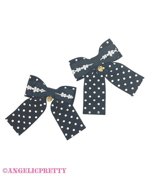 Sweet Dot Ribbon Clip Set by Angelic Pretty