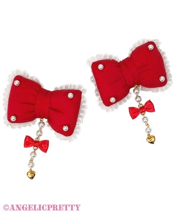 Dreamy Pukupuku Bow Clip Set by Angelic Pretty