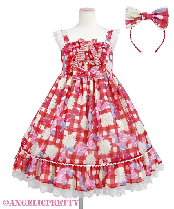 Sweet Cherry Margaret JSK Set (2022) by Angelic Pretty
