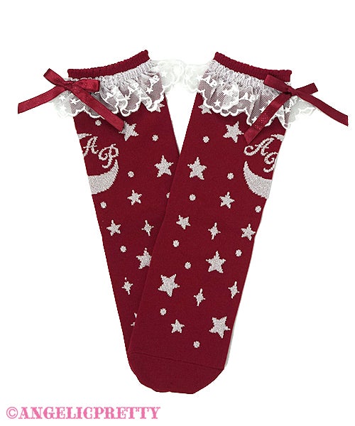 s*h様 Angelic Pretty 靴下3足セット Dreamy Star Crew Length Socks by Angelic Pretty