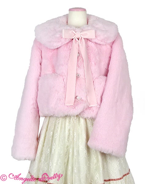 Lady Fur Short Coat by Angelic Pretty
