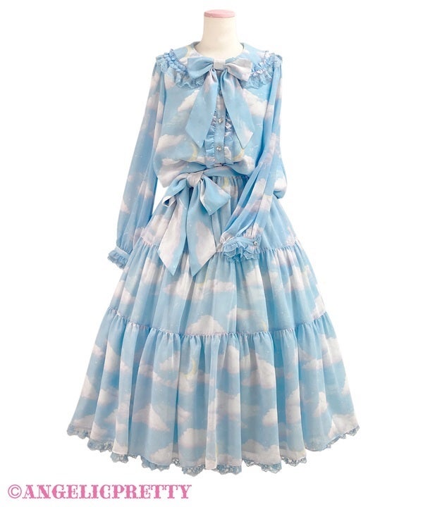 Misty Sky Blouse & Tiered Skirt Set by Angelic Pretty