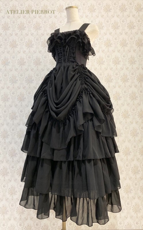 Long Bustle Lace-Up JSK (2019) by Atelier Pierrot