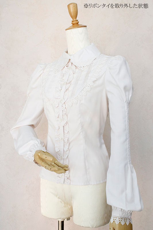 Victorian maiden ノーブルレースインタックブラウス アイボリー Noble Lace Intuck Blouse (2021) by Victorian Maiden