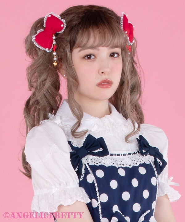 DreamyぷくぷくRibbonクリップSet ピンク Dreamy Pukupuku Bow Clip Set by Angelic Pretty