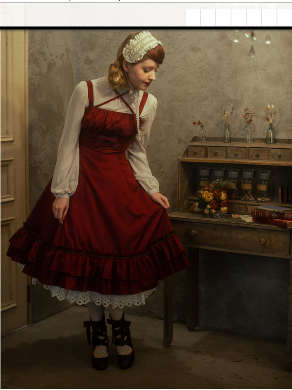 Noble Satin Marie Rose JSK by Victorian Maiden