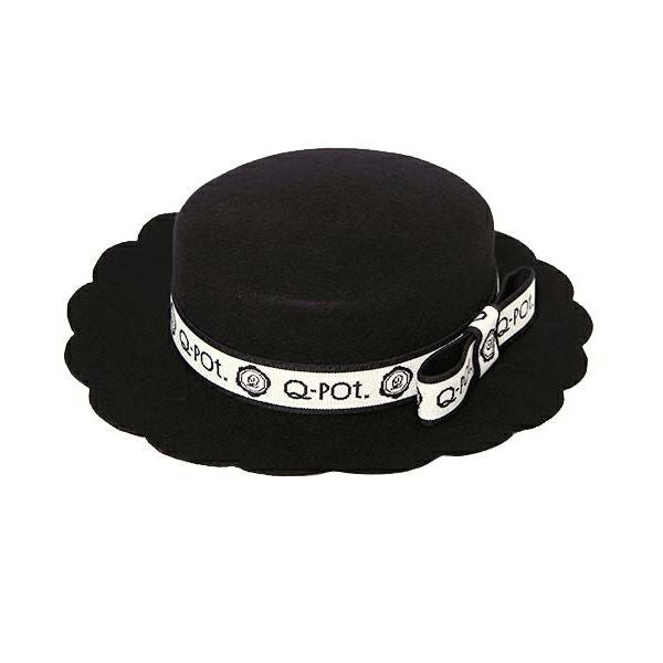 Scalloped Felt Boater Hat by Q-pot