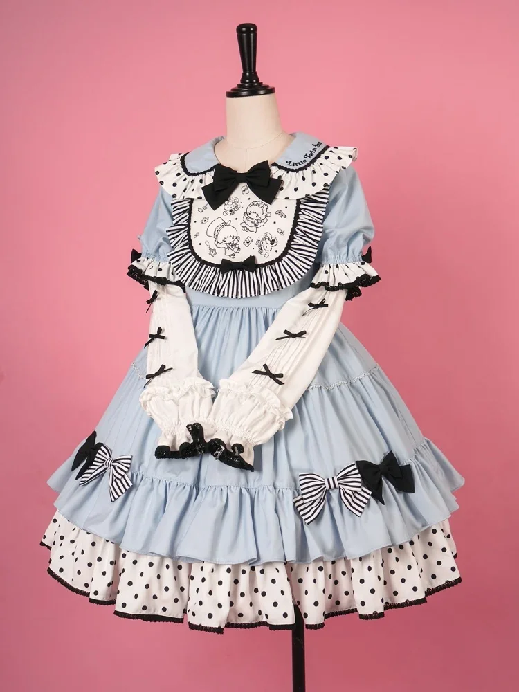 Vcastle x Sanrio ~ My Little Twin Stars Dot Print OP by Chinese